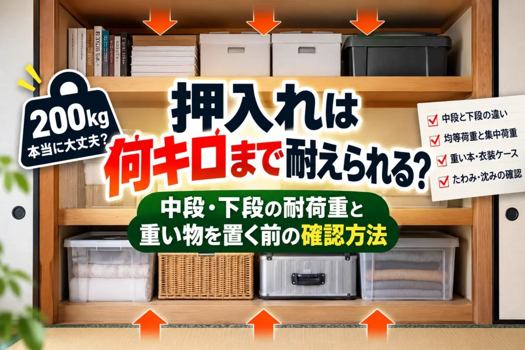 押入れは何キロまで耐えられる？