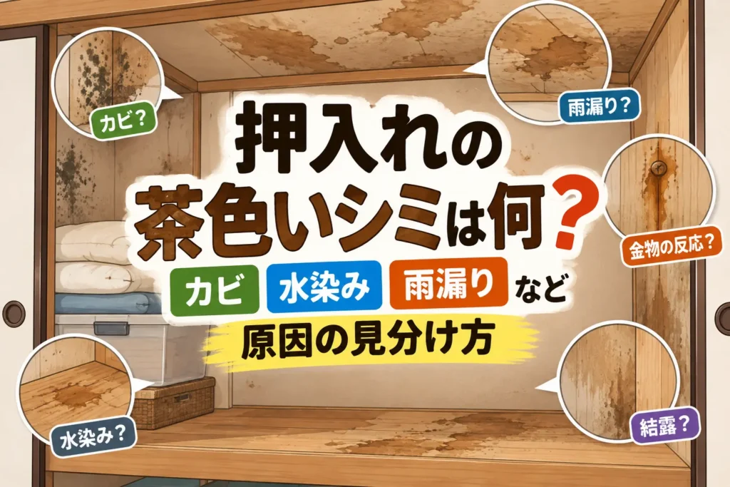 押入れの茶色いシミは何？