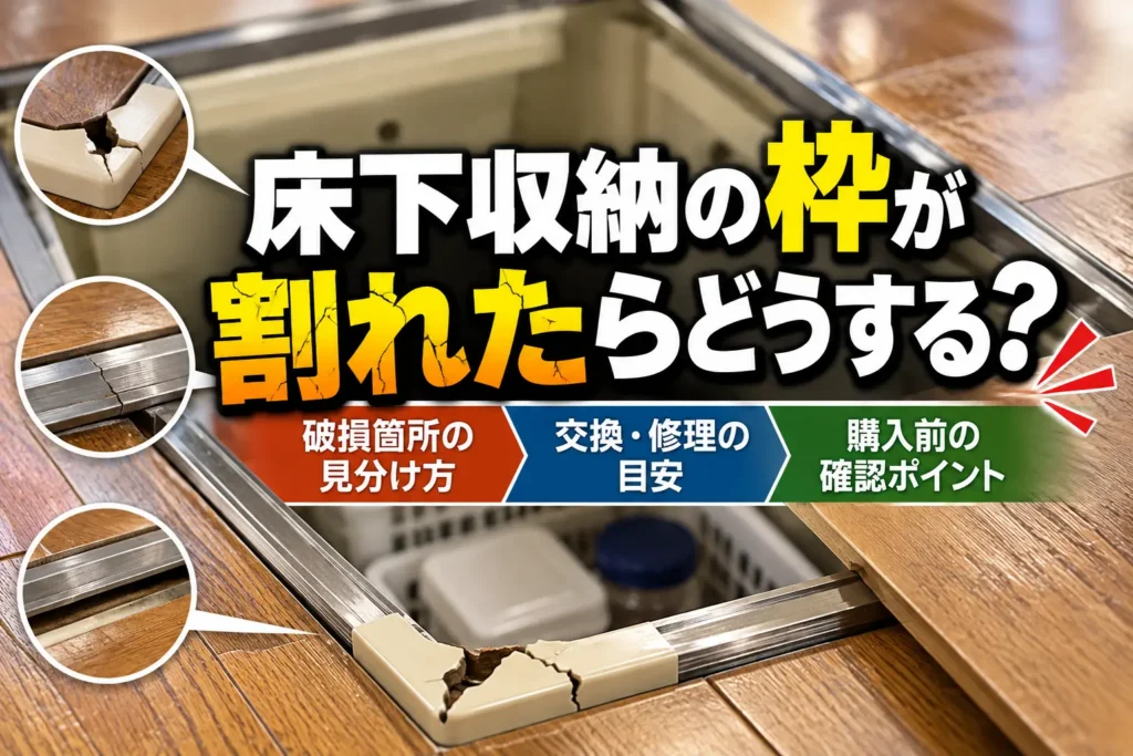 床下収納の枠が割れたらどうする？