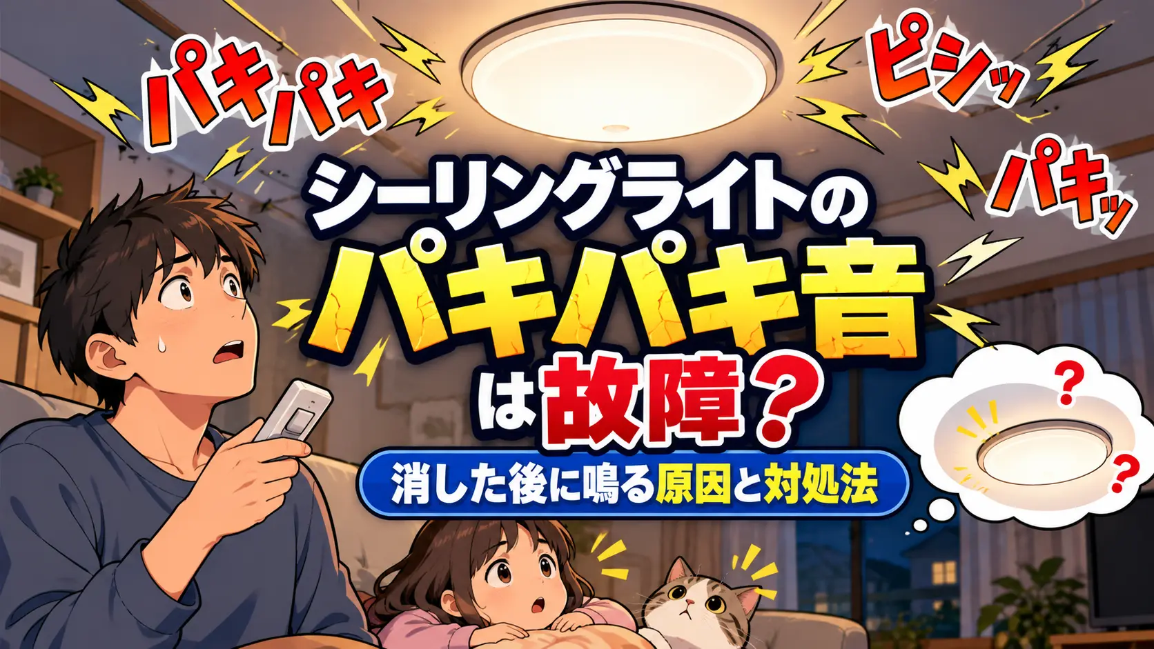 シーリングライトのパキパキ音は故障?